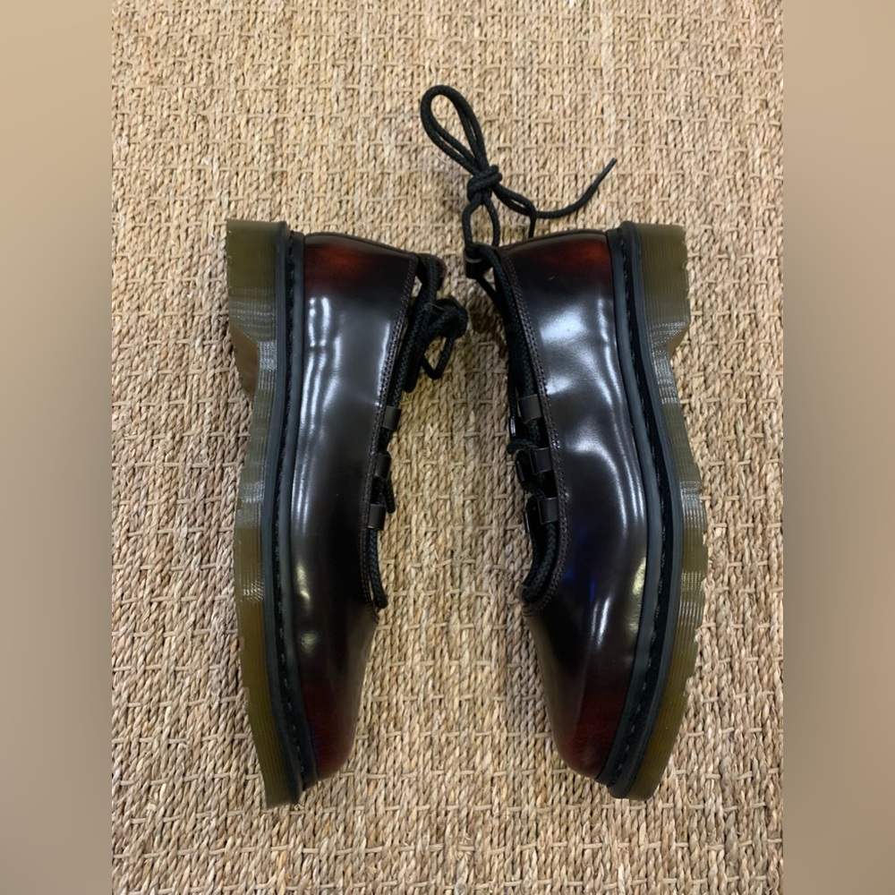 Dr Marten Elphie ll Cherry Red Leather Ballet Flats size 10 - Picture 5 of 15